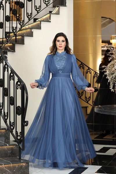 Modaviki Seyran Evening Dress Indigo Fvm2003