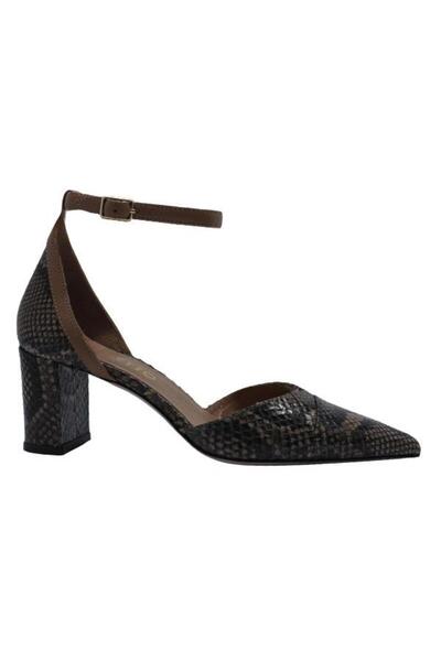 Poletto HAKİKİ YILAN/HAKİKİ DERİ VIZON-BISKUVI Ayakkabı Stiletto 9841 114 V1 YLN