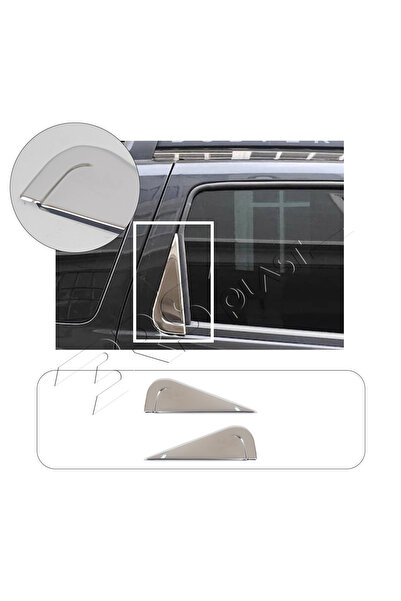 BRSPLAST Dacia Duster Uyumlu 2010-2017 Krom Arka Cam Kelebek Yeri 2 Parça Pas...