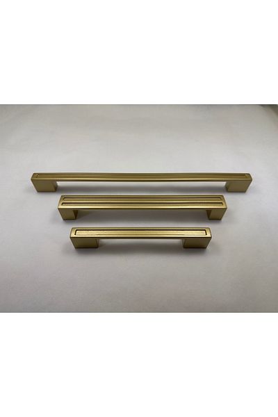DKSDİZAYN Striped Nelgi̇s Matte Gold Furniture Drawer Kitchen Cabinet Handle 1St Grade Heavy Metal Matte Handle