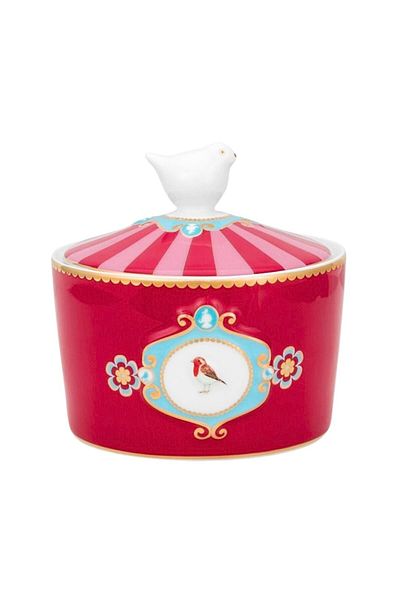Pip Studio Zaharniță porțelan, Pip Studio, Red/Pink, 300 ml, colecția Love Birds