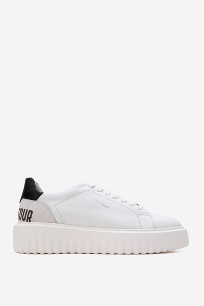 MARCOMEN Men's Thick Sole Lace-Up Casual Shoes Real Leather Mc 21185 White