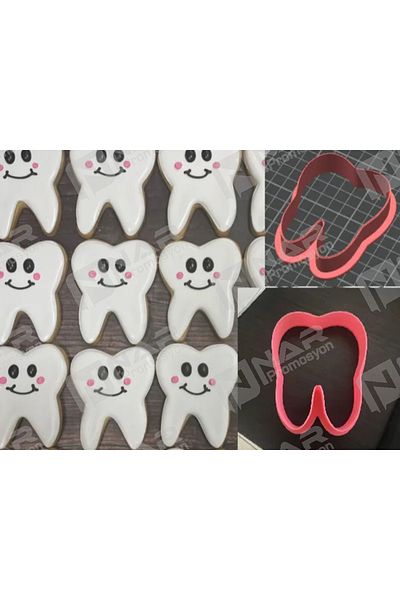 Nar Promosyon Play Dough Mold, Tooth Pattern Cookies, Candy, Clay Dough, Ceramic Mud Mold