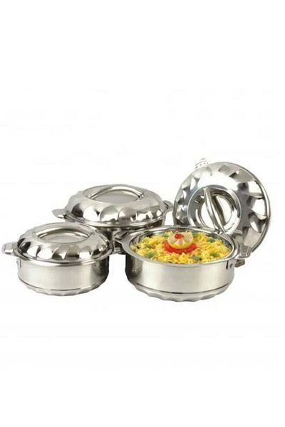 Cady One A Set Of Food Containers To Preserve Heat Stainless Steel 3 Pieces (1500"2500"3500) Ml.