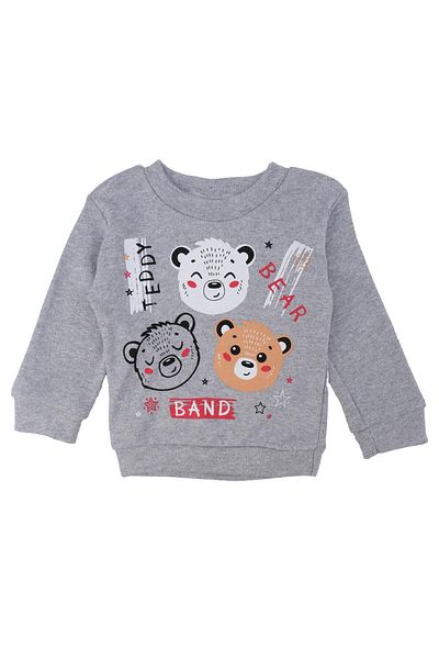 Bebelop Baby Boy Cute Bear Printed 2-Piece Top and Bottom Tracksuit Set