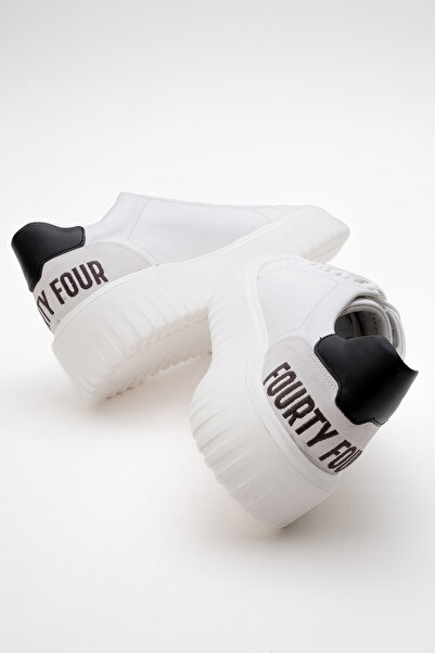 MARCOMEN Men's Thick Sole Lace-Up Casual Shoes Real Leather Mc 21185 White