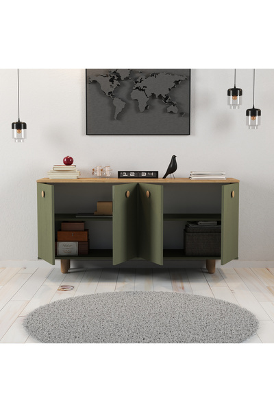 TESSA MOBİLYA 160 Cm Bohem Yaprak Konsol Modern Yemek Odası Şık Depolama Alanı ve Tv Ünitesi Alternatifi