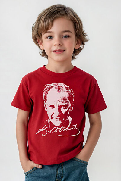 Kendim Seçtim Unisex Red Mustafa Kemal Atatürk 23 Απριλίου 19 Μαΐου Παιδικό μ...