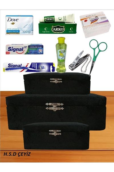 Sonem Çeyiz Cufă de zestre Valisă de mire Geantă cosmetică de machiaj 3 bucăți 1200