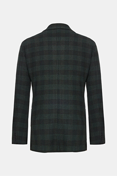 W Collection YEŞİL DÜĞMELİ YÜN CEKET