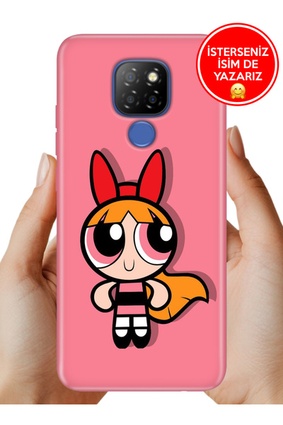 General Mobile GM 20 (G301) Kılıf Desenli İsimli / İsimsiz Silikon Power Puff