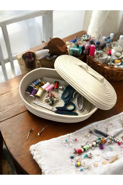 Store Multi-Purpose Super Quality Goods Organizer Jute Basket, Bread Bowl, Towel Holder, Kitchen and Bathroom Organizer
