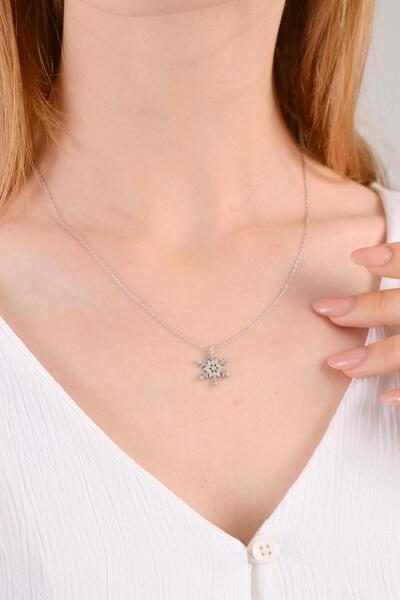 Swarovski Union Zirconia Kadın Kar Tanesi Gümüş Kolye