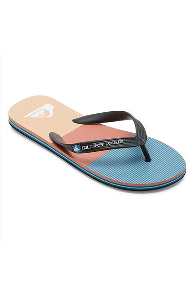 Quiksilver شبشب رجالي برتقالي مخطط من Molokai