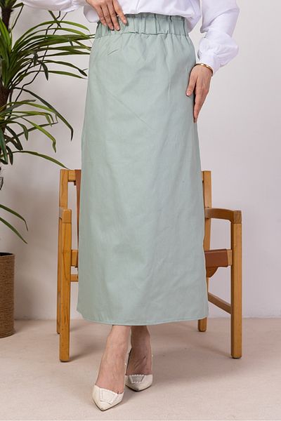 Bestenur Benja Beli Elastic Gabardine Effect 1405 - Μέντα