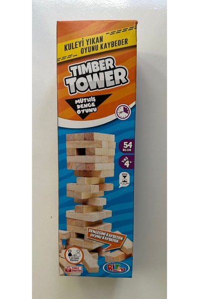 Handmade Timber Tower 54 Blocks – Washing the Tower Is Lost! Jenga Game