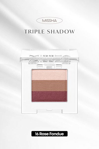 Missha 3 Color Eye Shadow - Soft Texture and Non-Shedding Triple Shadow No.16 (Turnips Fondue)