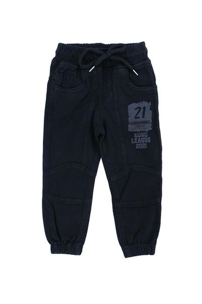 Bebelop Boy's Elastic Leg Pocket Printed Lace-up Trousers