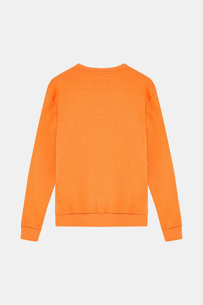 W Collection TURUNCU BİSİKLET YAKA UZUN KOLLU SWEATSHIRT