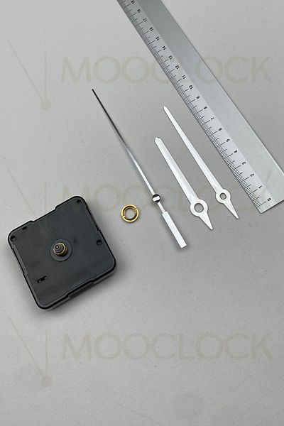 MOOCLOCK Mecanism de ceas, Mecanism de ceas de perete silențios, 14 MM SHFT, Scorpion-Ecliptic-Secunde-(Fără SUSPENSIE)