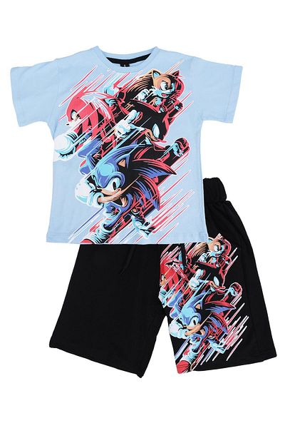 Bebelop Sonic Printed T-shirt and Shorts Set