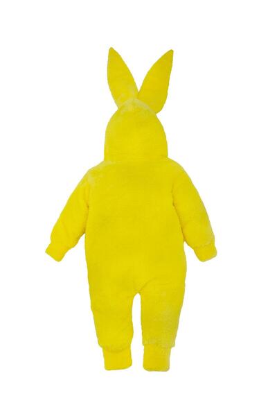 Bebelop Unisex Çocuk Kız Erkek Tavşan Kulaklı Uyku Tulum Fermuarlı Peluş