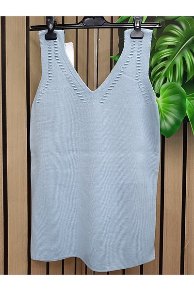 caddegiyimpendik Large Size V-Neck Knitwear Undershirt