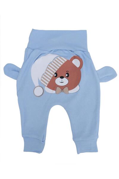 Bebelop Ayıcık Baskılı Beli Ve Paçası Lastikli Pijama Altı