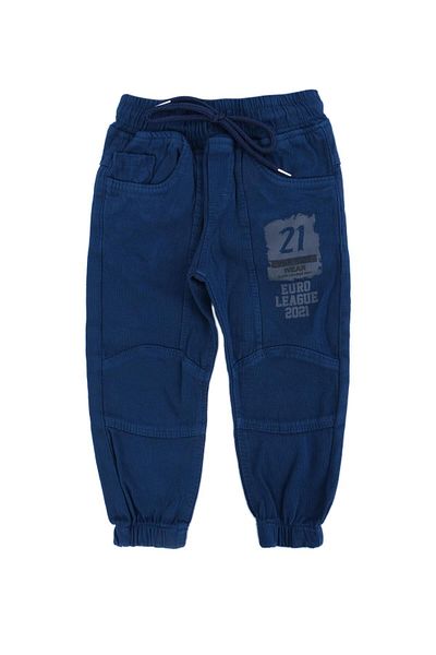 Bebelop Boy's Elastic Leg Pocket Printed Lace-up Trousers