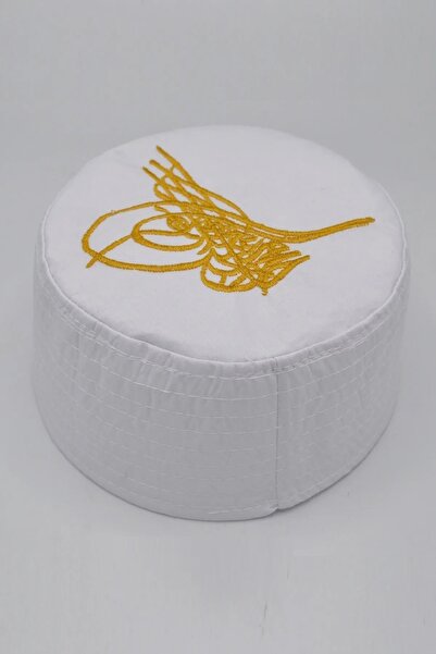 Tahir Tuğralı Nakışlı Kalıp Namaz Takkesi