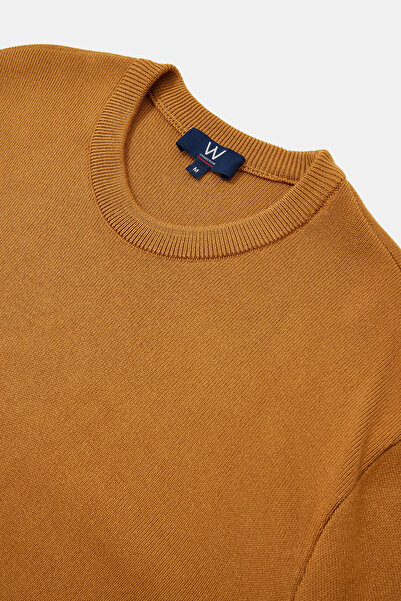 W Collection Mustard Crew Neck Long Sleeve Sweater