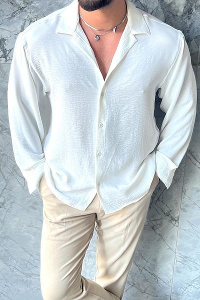 oneoff Men's Summer Textured Aerobin Oversize Shirt