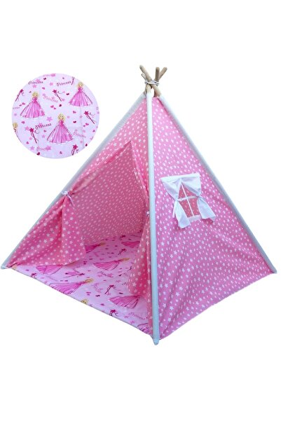 Neşeli Sepet Doğal Pamuk Çocuk Oyun Çadırı Kızılderili Çadırı