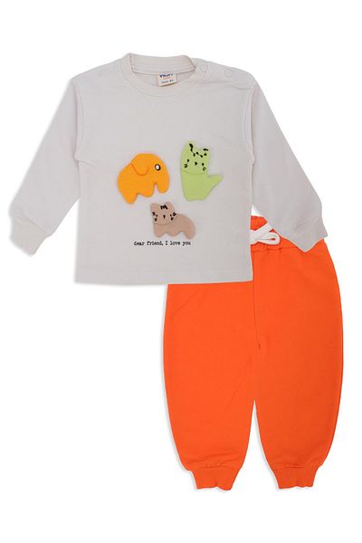 Bebelop Boy's Inflatable Cute Animal Applique 2-Piece Top and Bottom Set