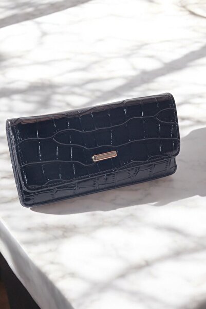 KRB POLO ACCESSORİES إكسسوارات محفظة نسائية سوداء أنيقة للموسم الجديد ذات جود...