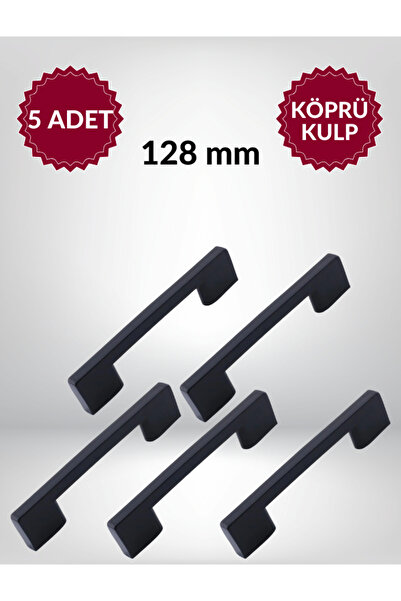 MKLAKS Köprü Plastik 128 Mm Siyah Mobilya Çekmece Kulp 5li Paket – Dayanıklı ...