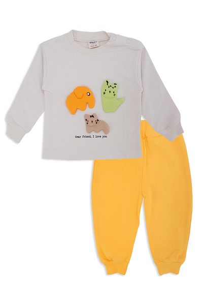 Bebelop Boy's Inflatable Cute Animal Applique 2-Piece Top and Bottom Set