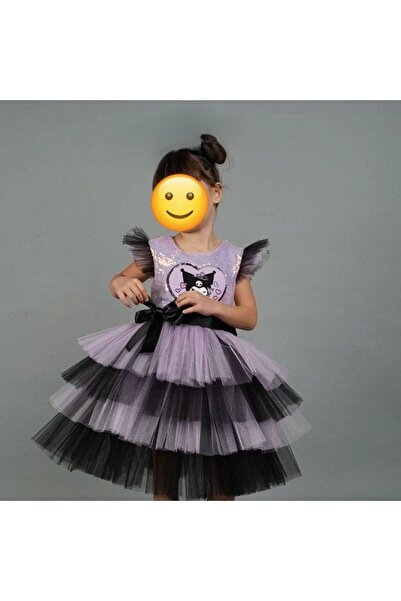 ugurbocegicocukdunyası Παιδικό φόρεμα Lila Rpta 1036 Πασχαλιάρικο Παιδικό Φόρεμα Πολλαπλών Επιπέδων