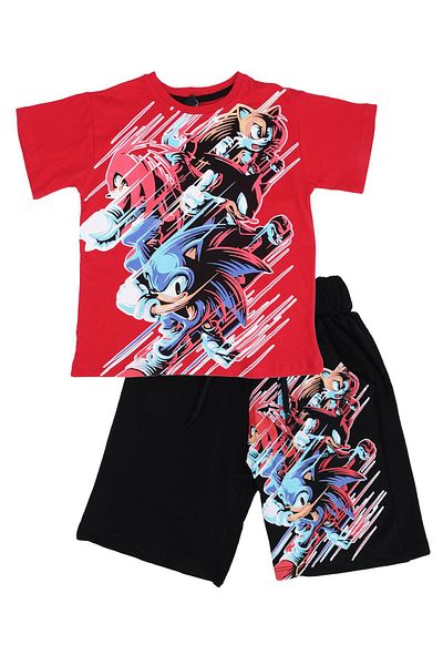 Bebelop Sonic Printed T-shirt and Shorts Set