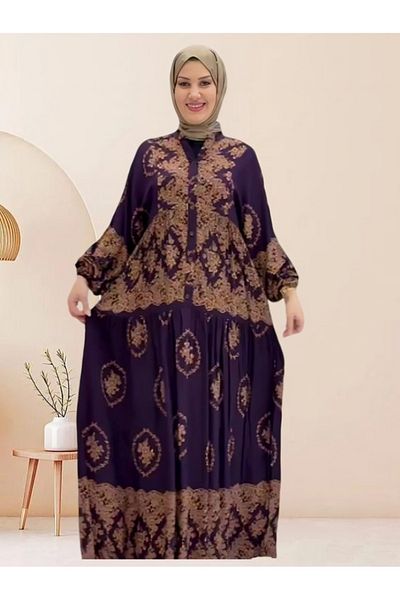 samu butik Viscose Hijab Print Dress