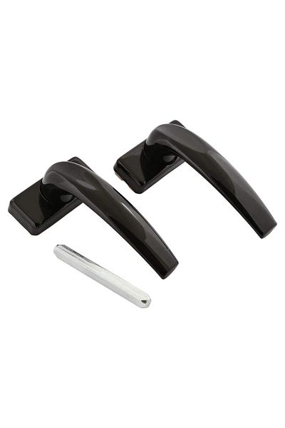 Generic Aluminum Door Handles - Black (2 Pack) | Durable Handles for Regular and Balcony Doors