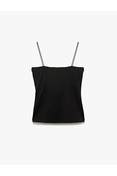 Koton Cotton Slim Fit Basic Sleeveless Tank Top with Rope Straps