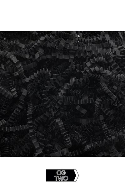 OGTWO Premium Zig Zag Cropped 50 g Black Gift Box Sustainable Ornament Paper