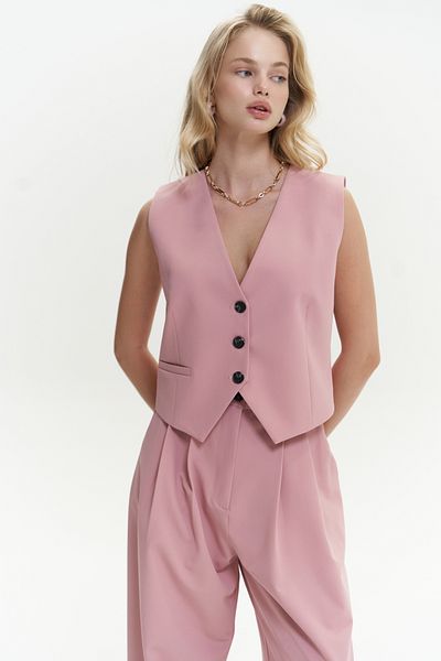 MAİ COLLECTİON Κοντό γιλέκο Kaylee Pink Triangle Detail