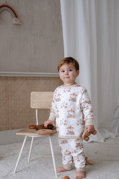 Lollie Baby&Kids Children's Pajamas 1.0 Tog, Modal Cotton - Carousel
