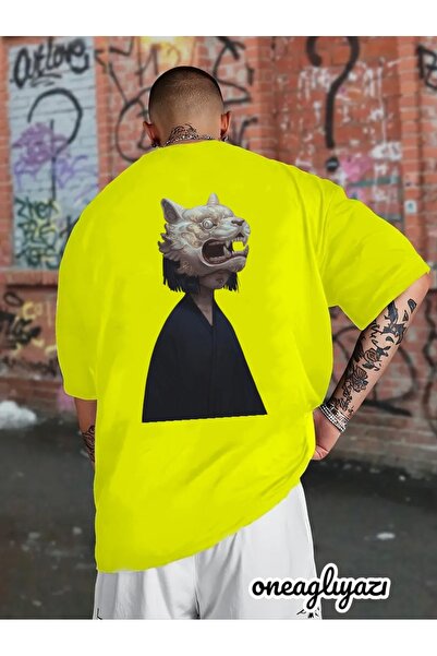 oneagılyazı Tricou oversize cu imprimeu pe spate pentru fetiță mascata