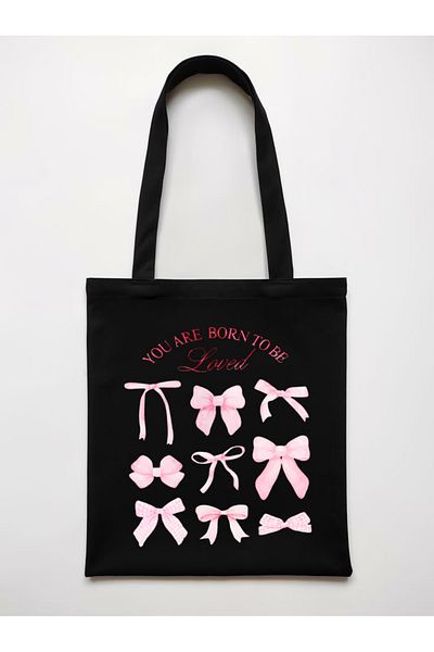 Boom town Y2K Retro Unisex Tote Bag - Cloth Bag Bows Coquette Ribbons