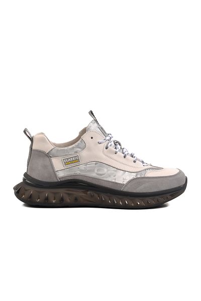 Guja Gray Genuine Leather Men's Sports Shoes 25Y592 m