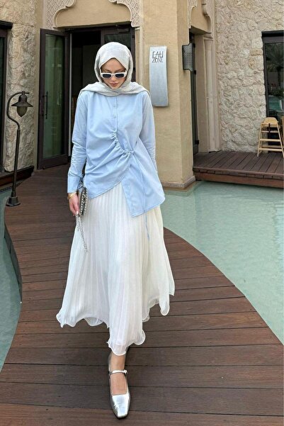 Şulemoda Giyim Πουκάμισο Μπλε Χρώμα Υούστρα