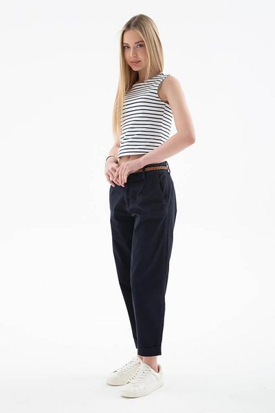 Fashion Friends Pantaloni de damă bleumarin cu centură elastică 25Y0107K1